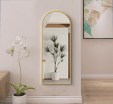 Gharaana Mirrors Arched Metal Floor Mirror